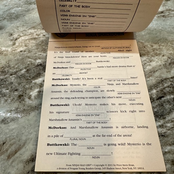 Mad libs Ninjas - Picture 3 of 3